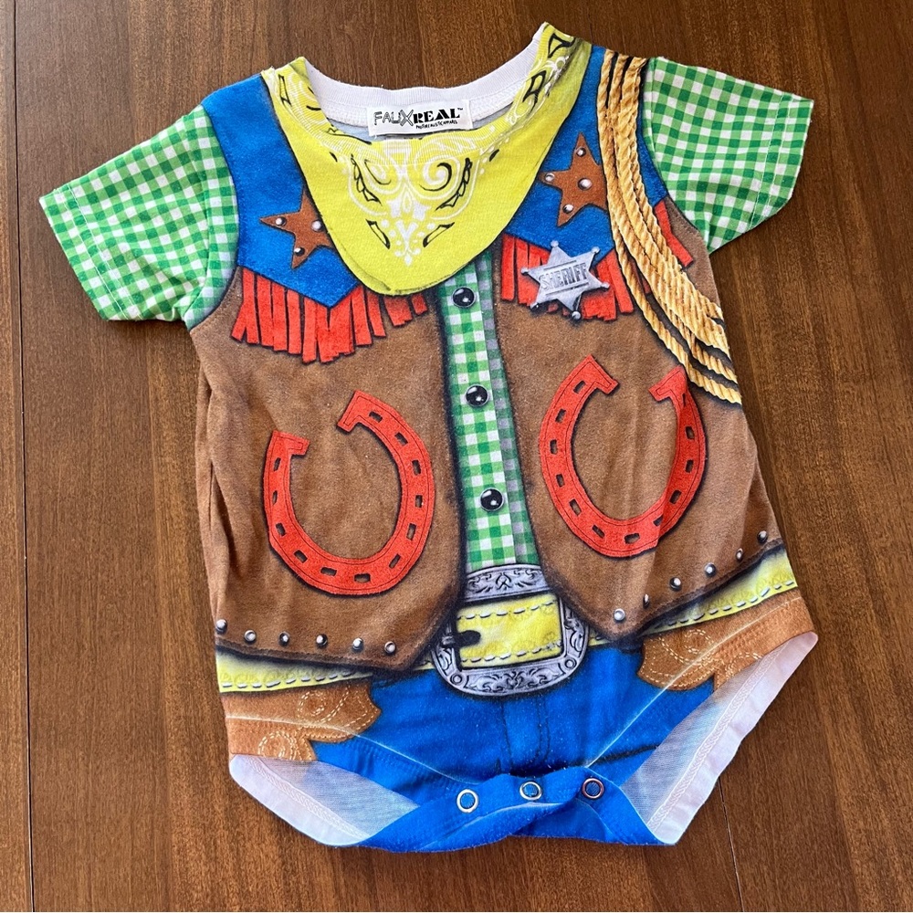 6 month Cowboy onesie costume